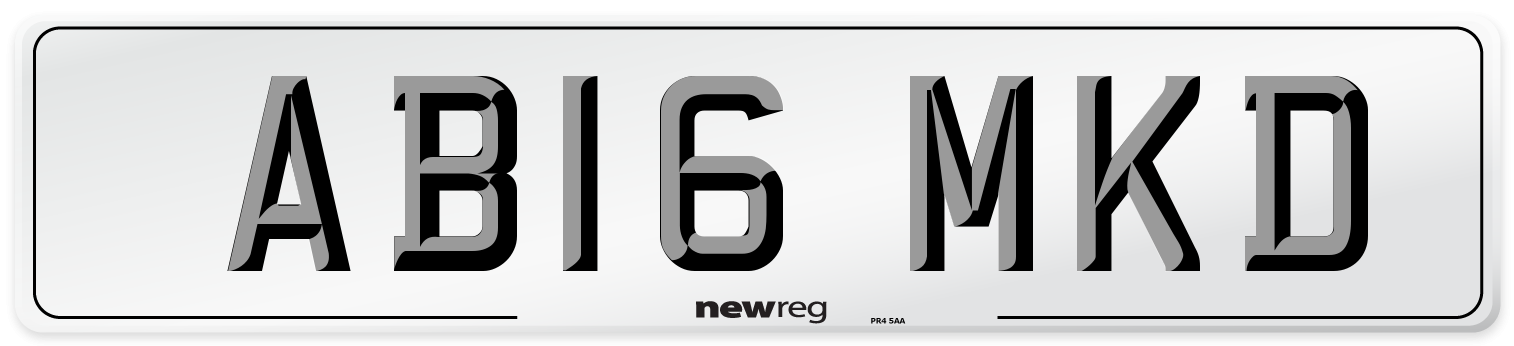 AB16 MKD Number Plate from New Reg